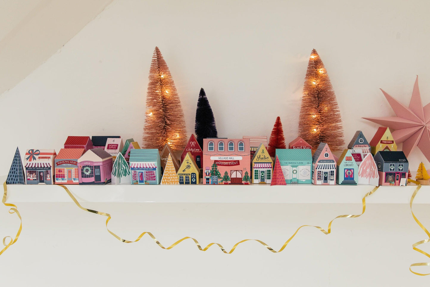 Merry & Bright Christmas Crafty Project DIY Advent Calendar Village