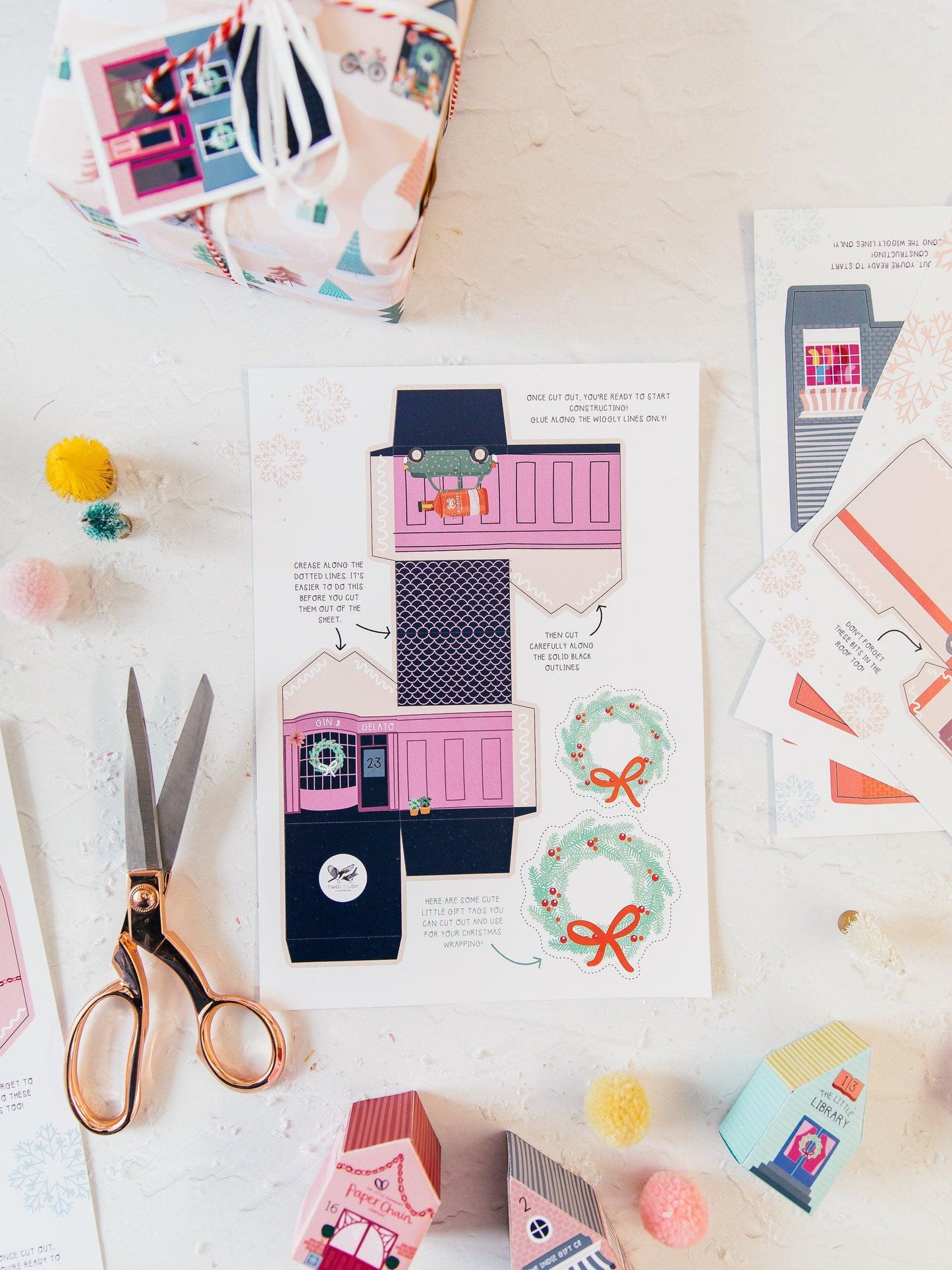 Merry & Bright Christmas Crafty Project DIY Advent Calendar Village