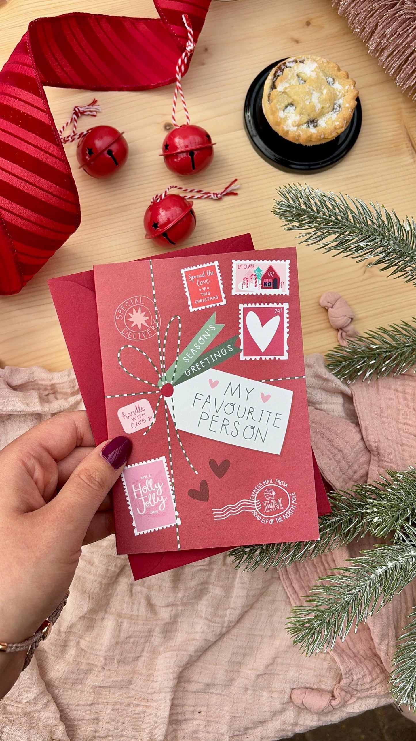 My Favourite Person - Chrismas card for Bestie, Best FriendSister, Brother, Mum, Dad, Son, Daughter