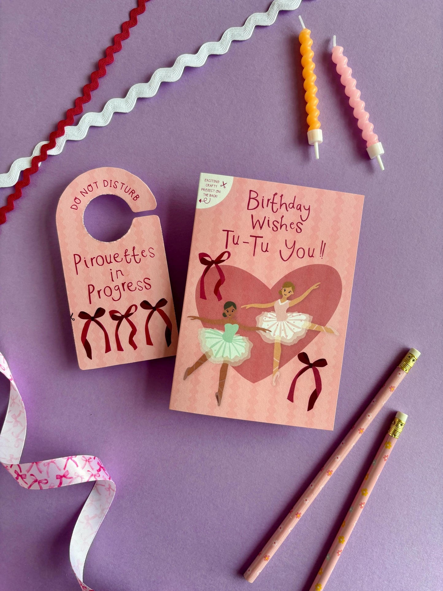 [New Size Now Available] Ballerina cut-out Crafty Birthday Card for Children