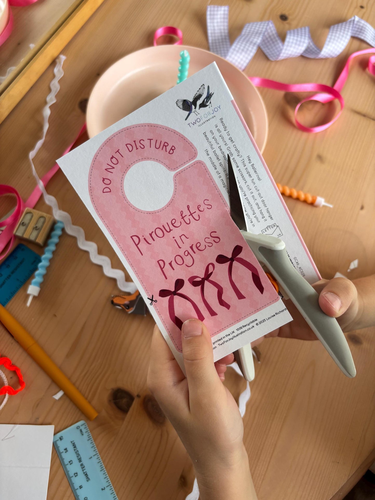 [New Size Now Available] Ballerina cut-out Crafty Birthday Card for Children